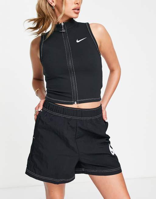 Black high outlet waisted loose shorts