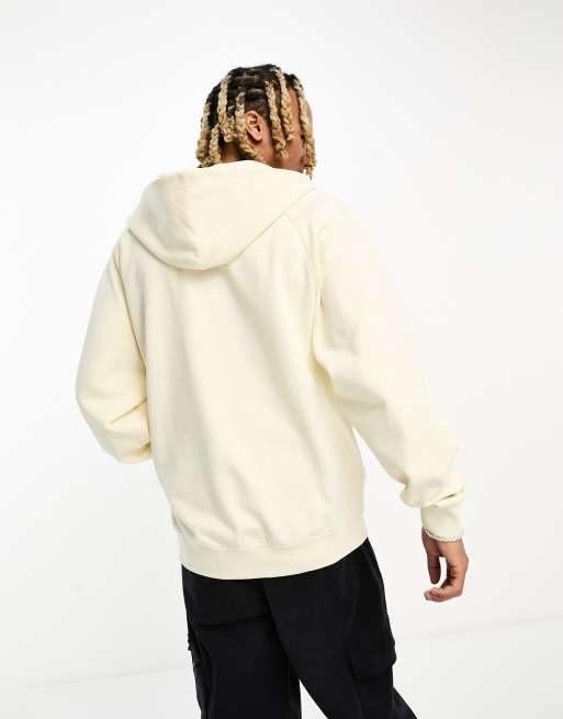 Nike Swoosh hoodie in cream and black