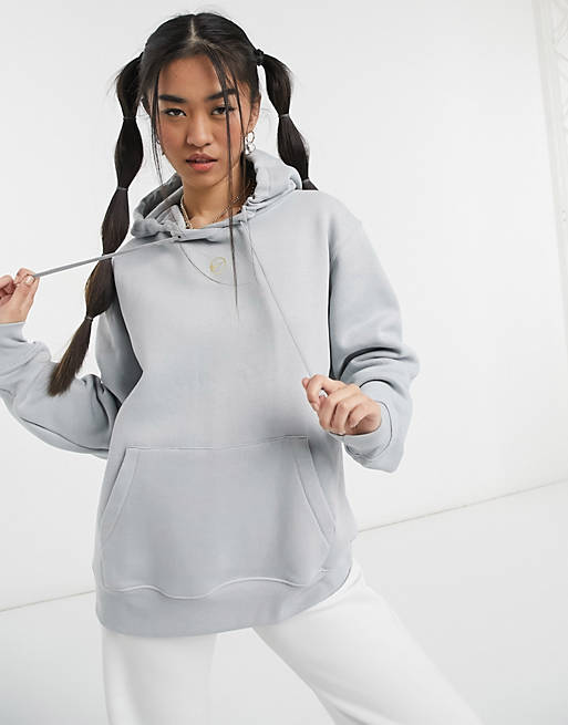 ligero entregar Soltero Nike Swoosh hoodie in dark grey neutrals | ASOS
