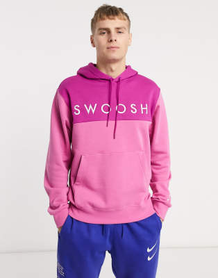 purple nike swoosh hoodie