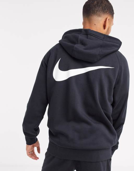 Nike Swoosh Hoodie met rits in zwart