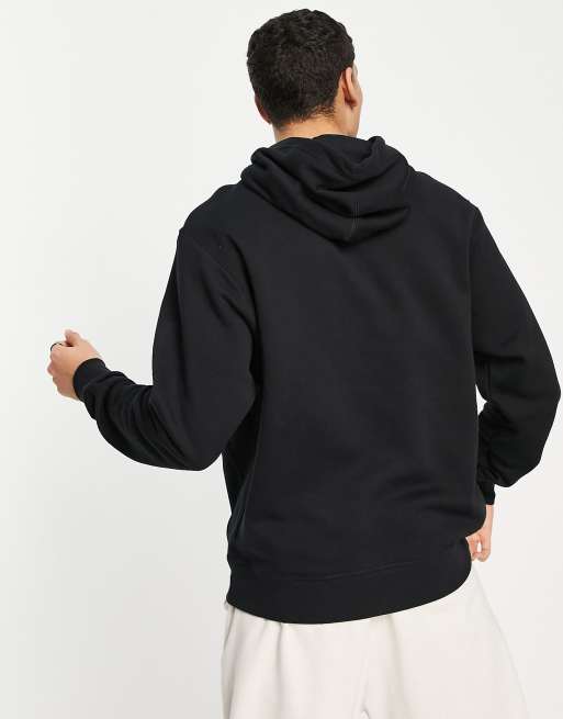 Nike Swoosh large chest logo hoodie in black, 2 of 4