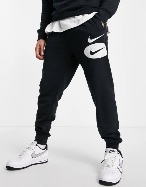 Nike Swoosh League HBR logo cuffed fleece sweatpants in black - BLACK ...