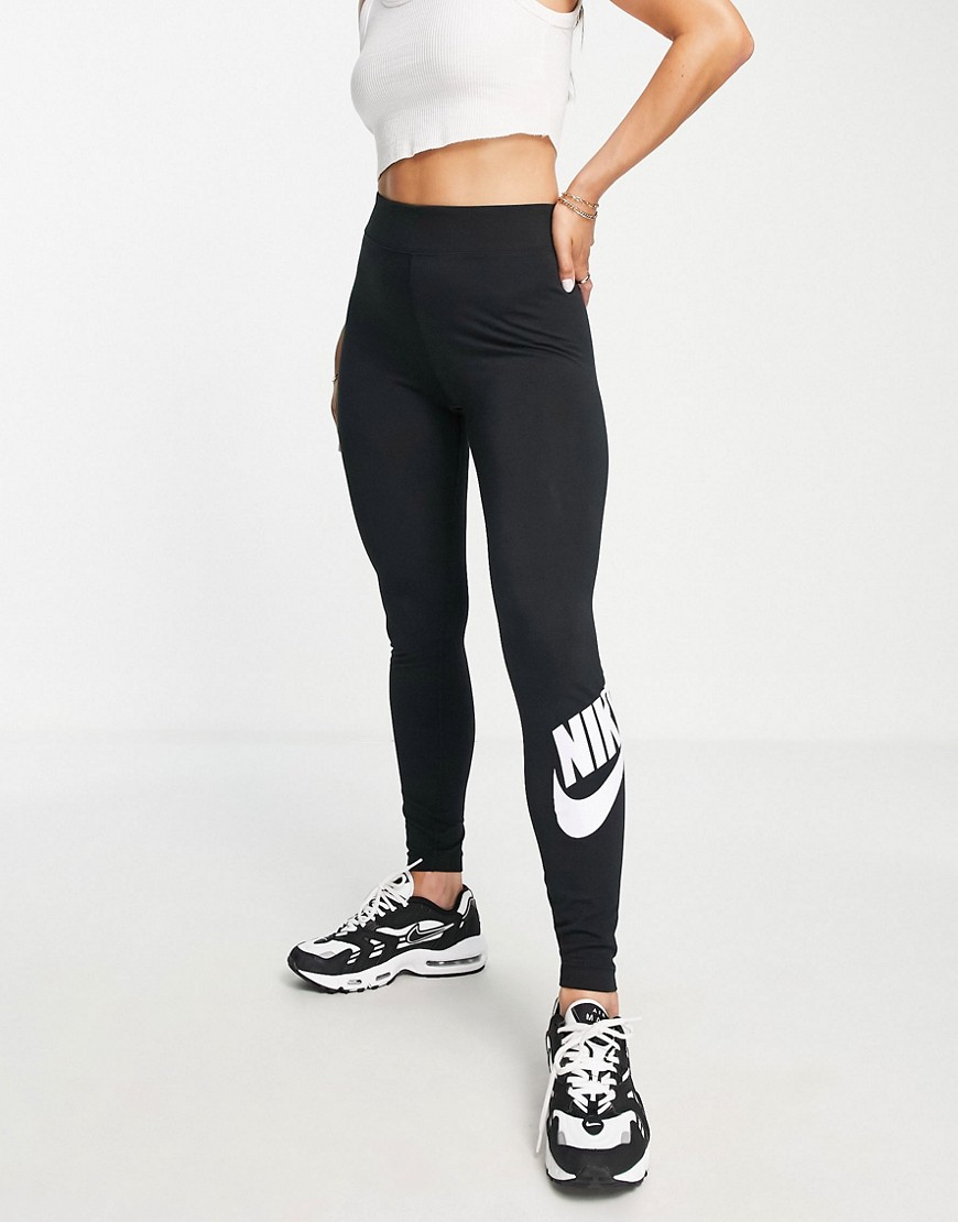 Nike Swoosh Leggings In Black