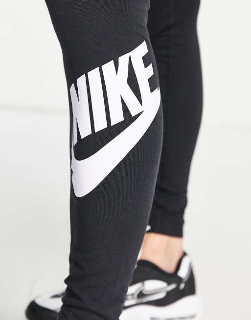 Nike legging shorts in black with mini swoosh, ASOS