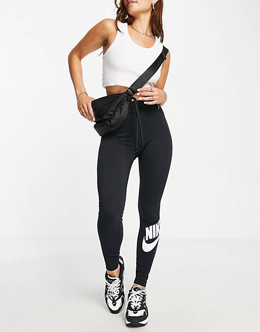 Ontembare mogelijkheid Roos Nike Swoosh leggings in black | ASOS