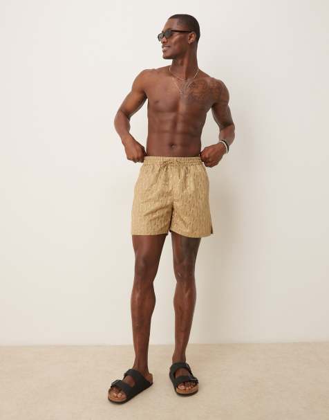 Nike - Swoosh Link - 5-inch lange volleybalzwemshort in beige - view 1
