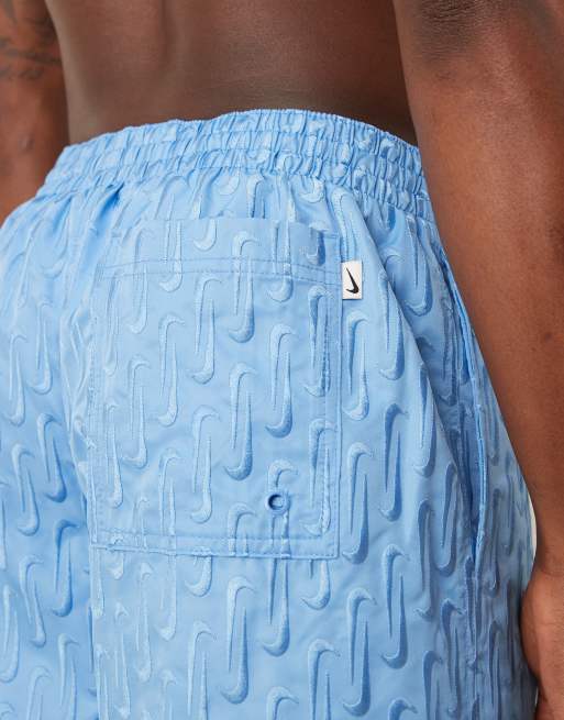 Nike Swoosh Link 5 inch Volley swim shorts in blue | ASOS