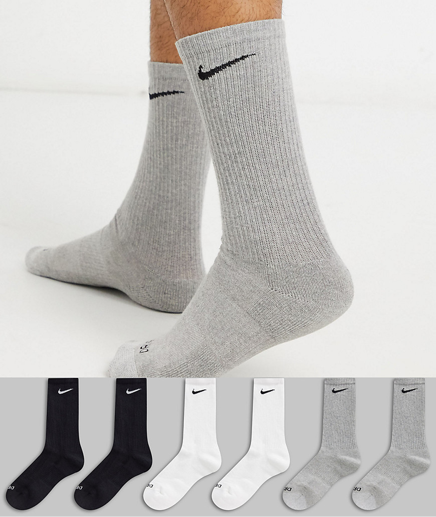 Nike swoosh logo 6 pack socks-Multi