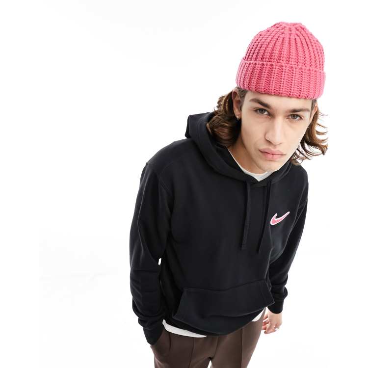 Nike swoosh logo hoodie black hotsell