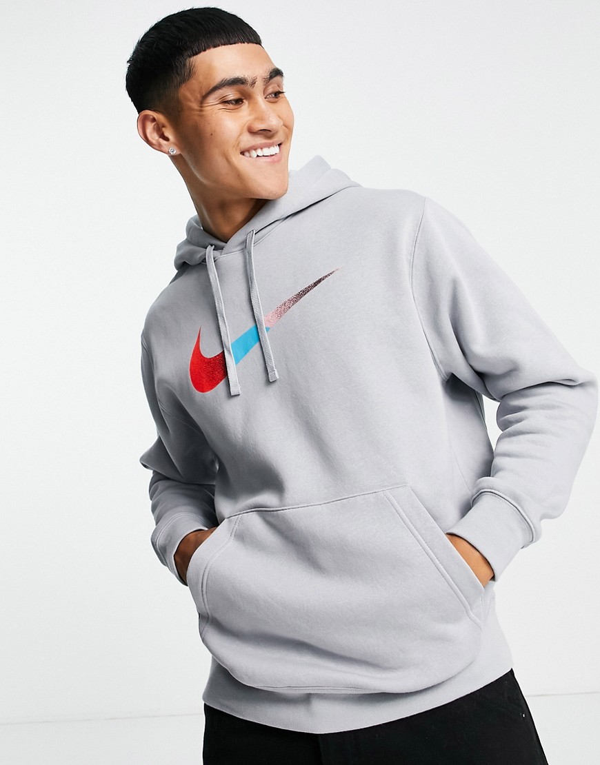 Nike Swoosh logo hoodie in grey