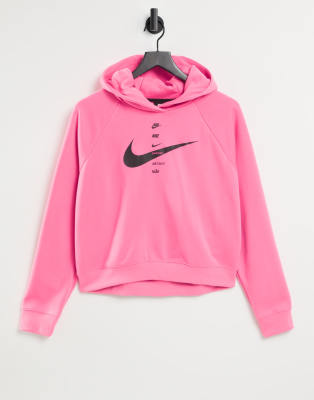 Nike Swoosh Logo Hoodie in pink ASOS