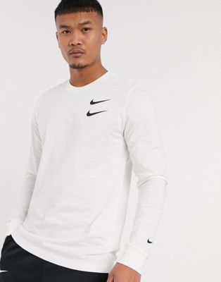 Nike Swoosh logo long sleeve t-shirt in 