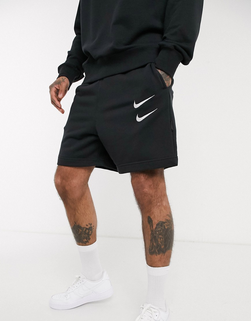 Nike Swoosh logo shorts in black