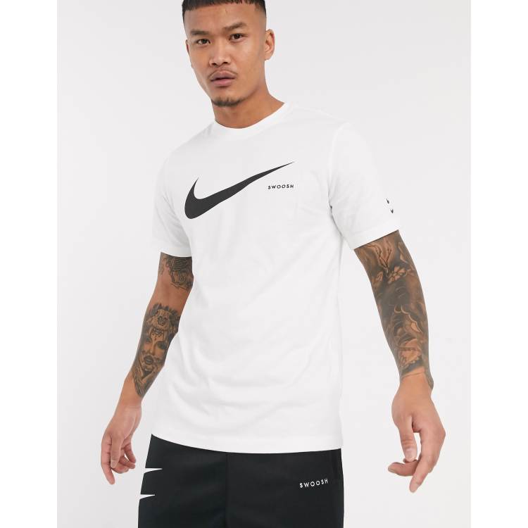 White nike swoosh outlet logo