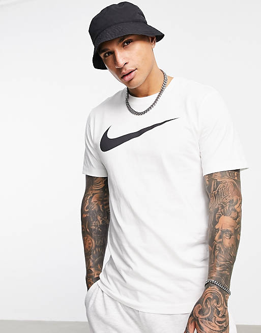 Men Nike Swoosh logo t-shirt in white 