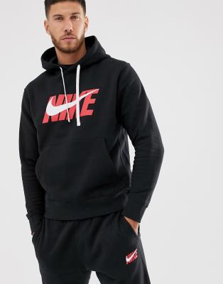 nike swoosh black tracksuit