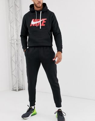 red nike swoosh tracksuit