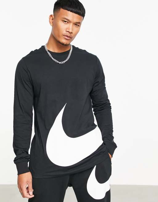 Nike swoosh long sales sleeve tee