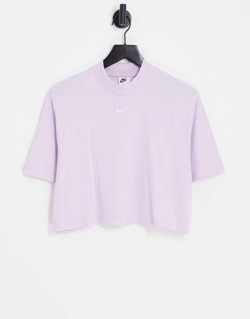 Nike Swoosh mock neck t-shirt in lilac