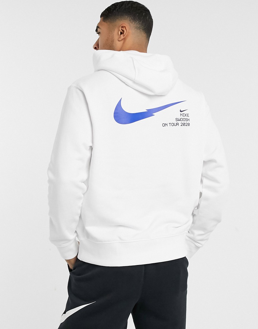 Nike Swoosh On Tour Pack hoodie in white