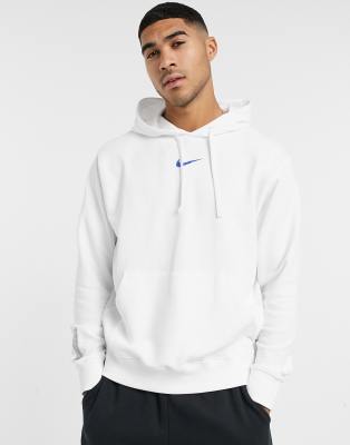 nike swoosh hoodie white
