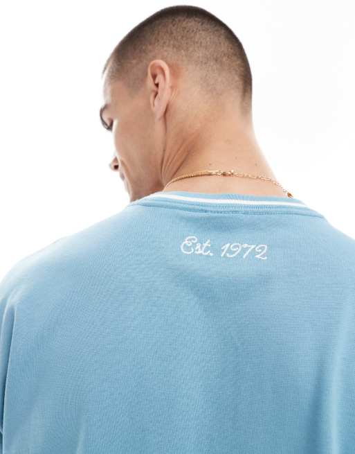 Nike Swoosh overlay logo t-shirt in blue