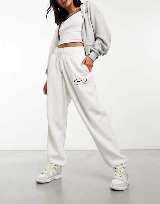 Nike Sportswear PANT WIDE - Tracksuit bottoms - grey /sail/grey