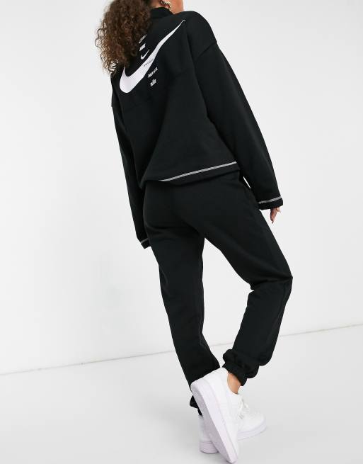 Nike Swoosh Oversized Joggers in Black