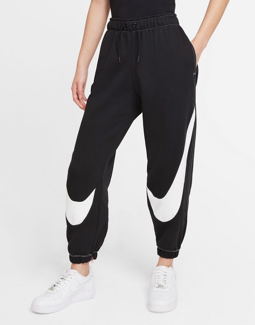 Nike Swoosh Pack cuffed sweatpants in black