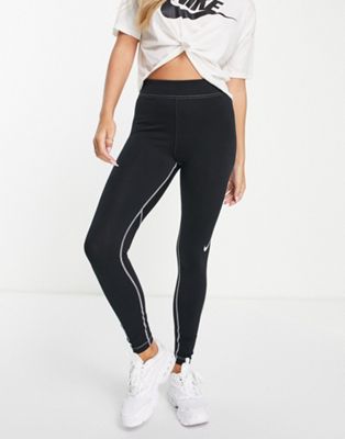 Nike Swoosh Pack high-waist leggings in black | ASOS