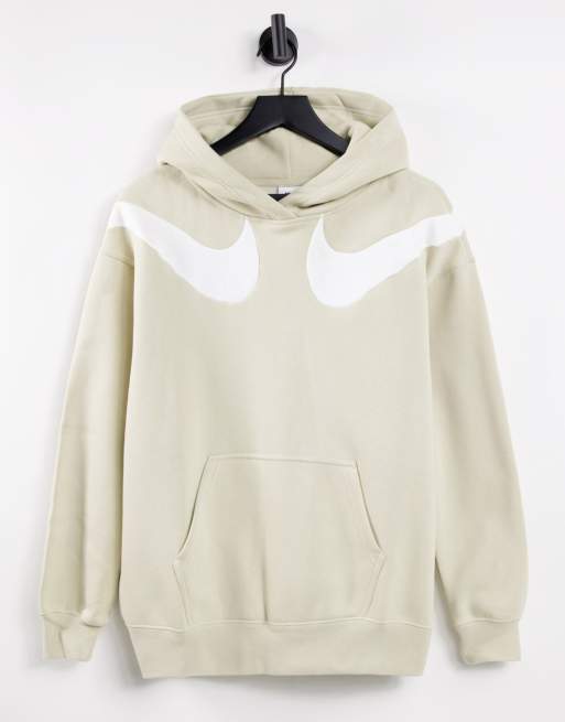 Nike Swoosh Pack oversized hoodie in sand SUIT 25