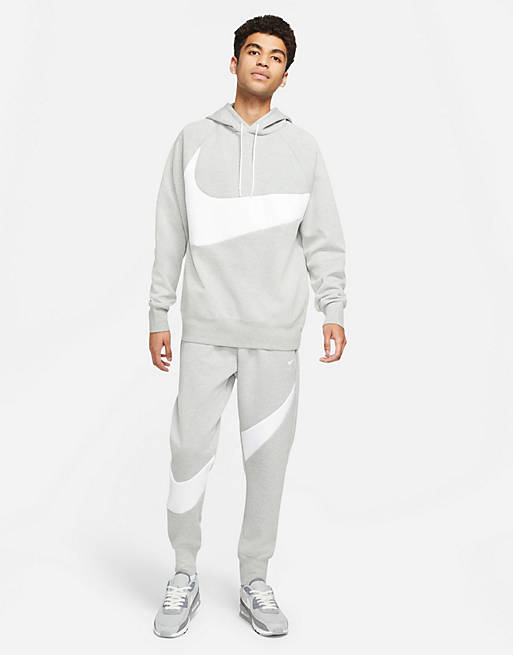 Nike Swoosh Pack Tech Fleece hoodie in gray heather | ASOS