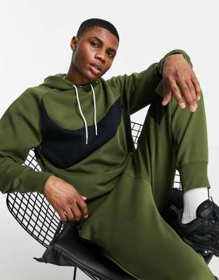 Nike Swoosh Pack Tech Fleece Hoodie In Khaki-green | ModeSens