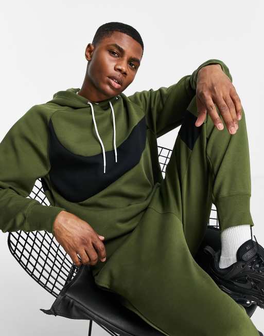 Nike Swoosh Pack Tech Fleece hoodie in khaki | ASOS