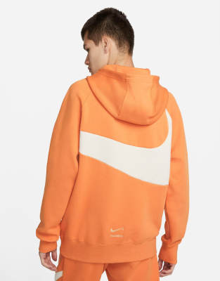 nike orange swoosh hoodie