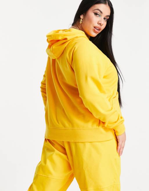 Yellow nike fleece hoodie hotsell