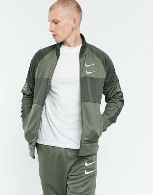 nike swoosh poly knit jacket