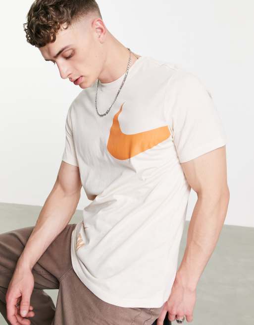 Orange nike cheap swoosh t shirt