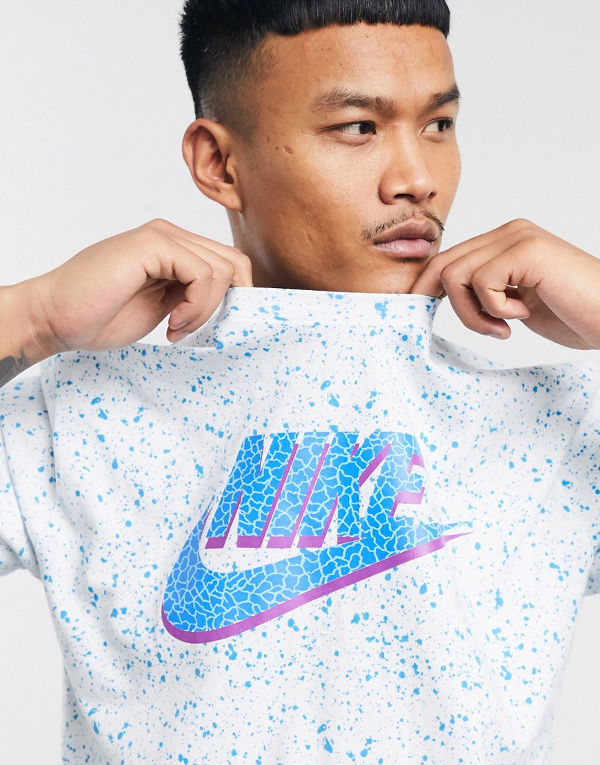 Nike Swoosh print t-shirt in white