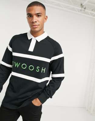 nike swoosh long sleeve polo