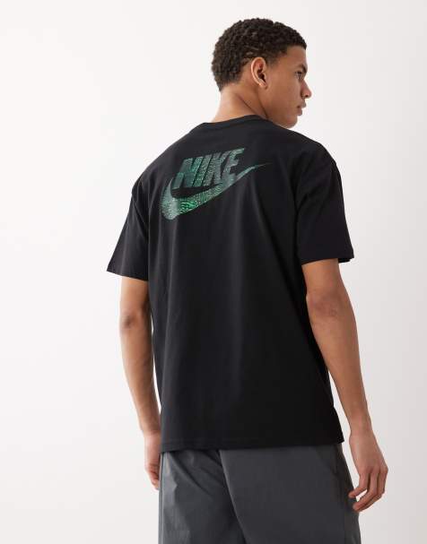 Nike Swoosh Sci-fi backprint logo t-shirt in black - view 1