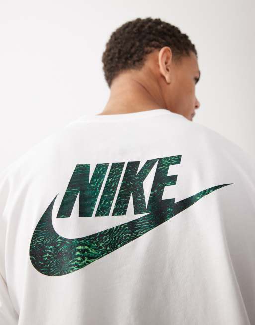 Nike Swoosh Sci-fi backprint logo t-shirt in white, 3 of 5