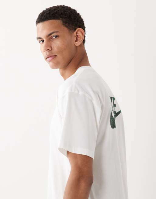 Nike Swoosh Sci-fi backprint logo t-shirt in white, 4 of 5