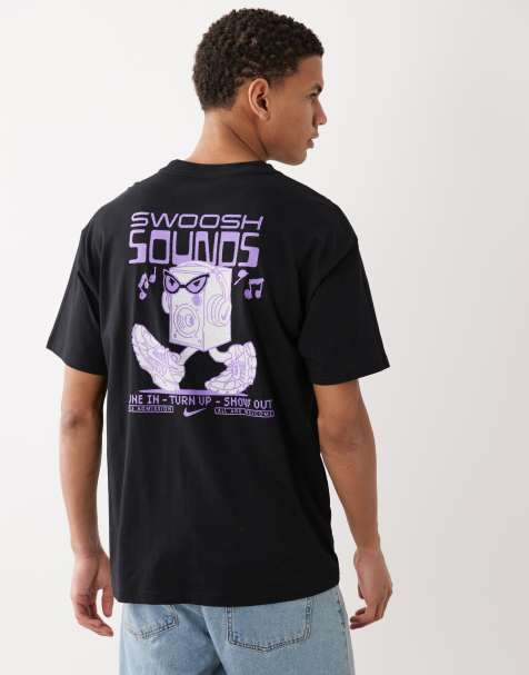 Nike Swoosh Sounds backprint t-shirt in black