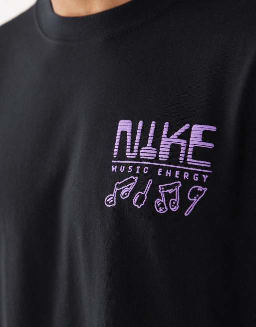 Nike - Swoosh Sounds - T-shirt nera con stampa sul retro, 3 di 5