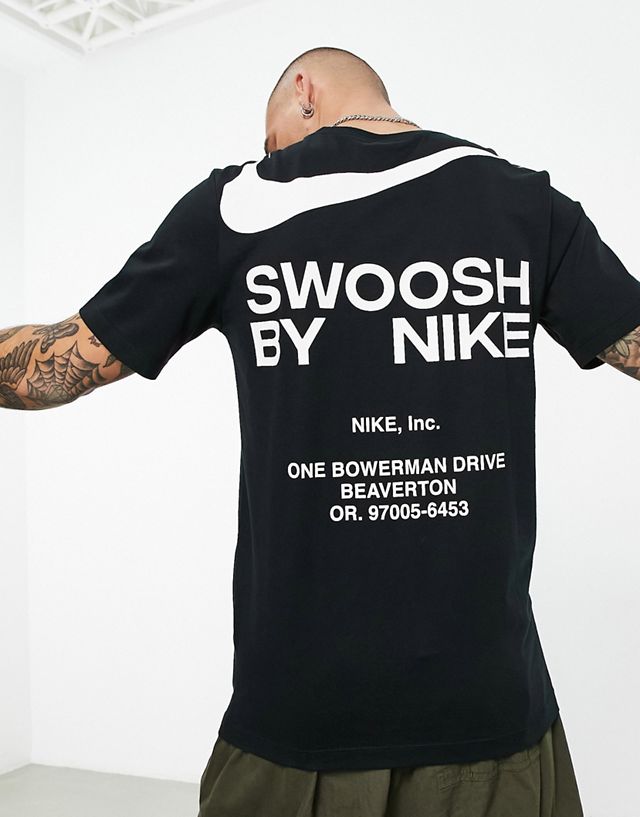 Nike swoosh t-shirt in black