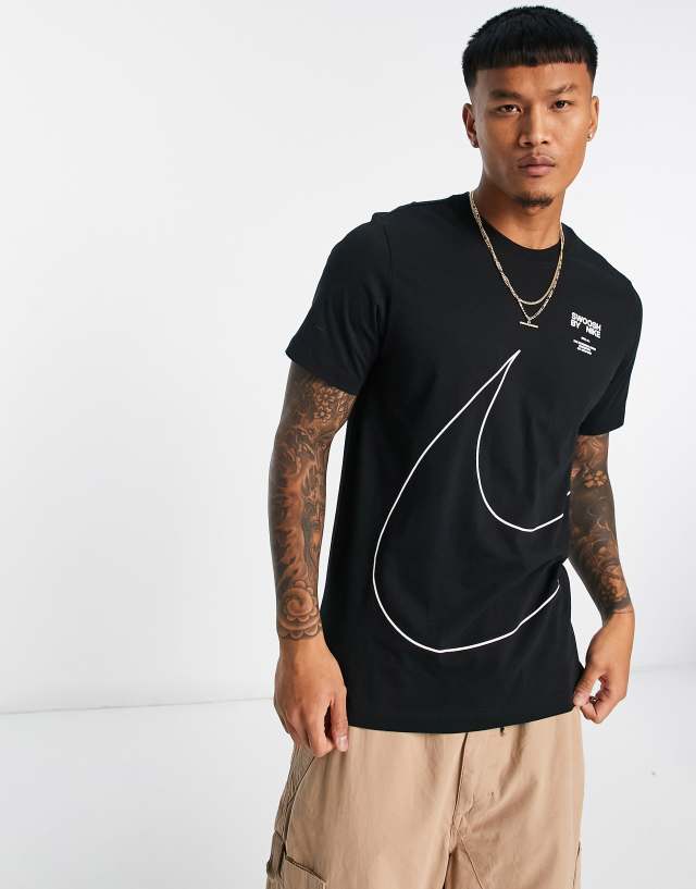 Nike swoosh t-shirt in black