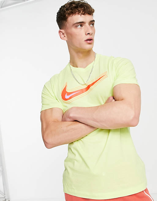  Nike Swoosh t-shirt in lime and red 