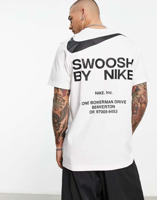 Nike swoosh white t clearance shirt